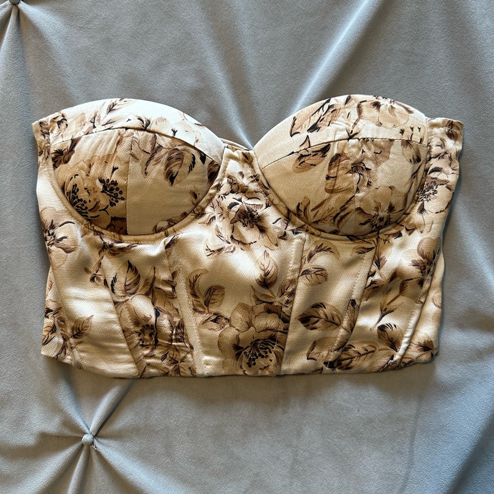 Floral corset top- worn once